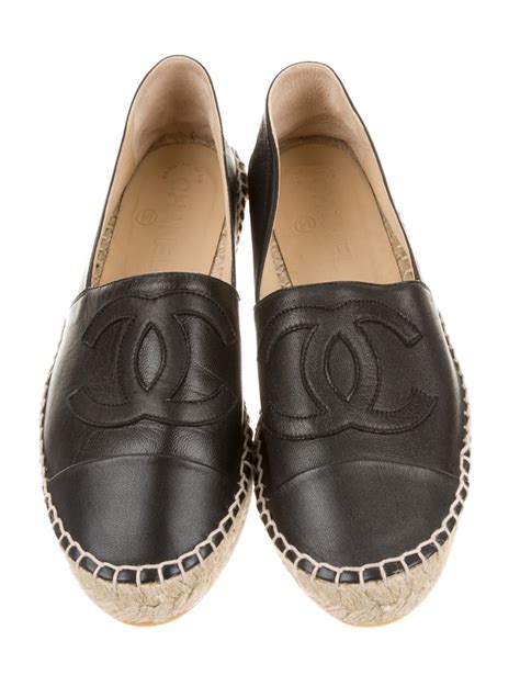 chanel espadrilles leather vs canvas|chanel black leather espadrilles price.